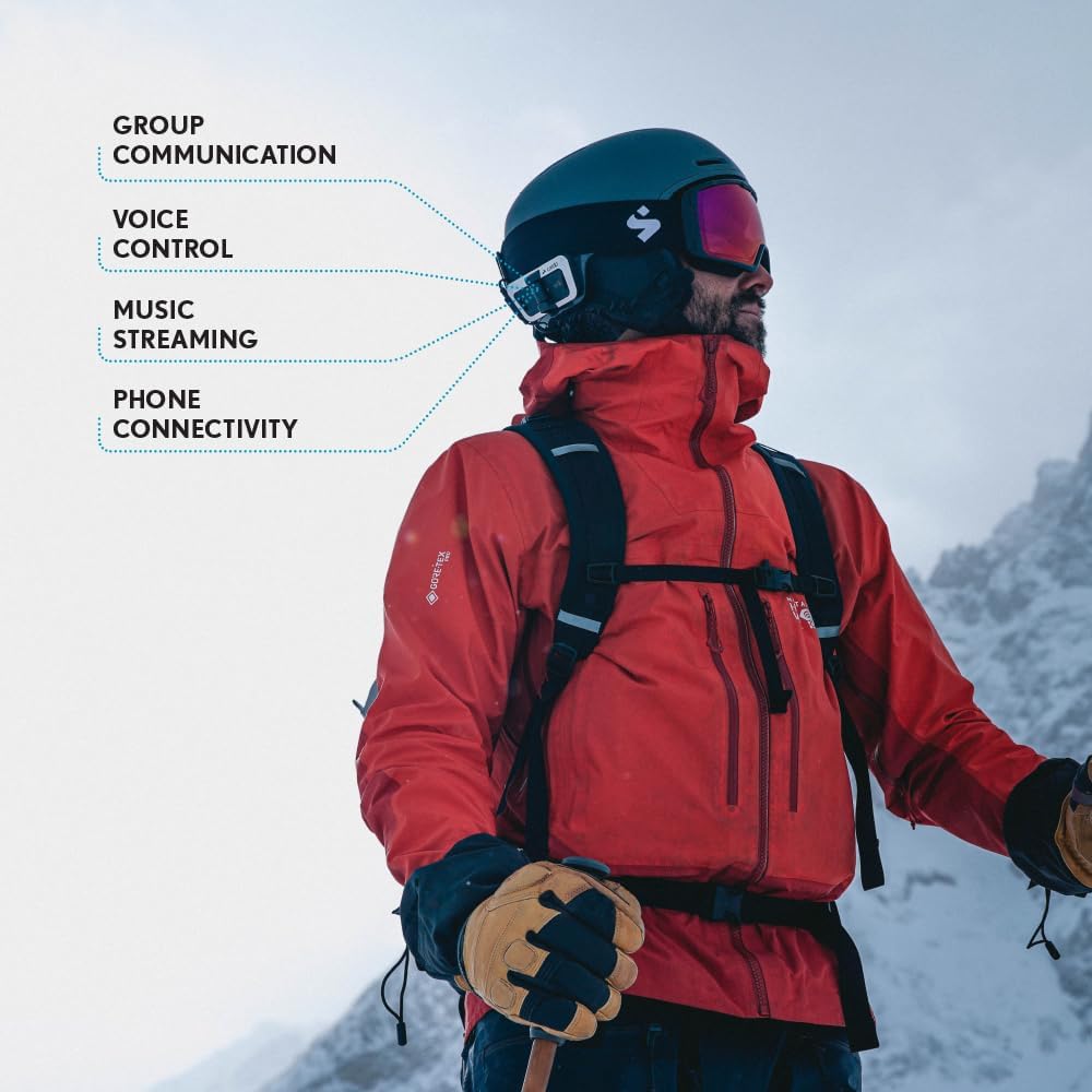 Cardo PACKTALK Outdoor Helmet Communication System, Great for Ski, Snowboard and Cycling (White, Single Pack)
