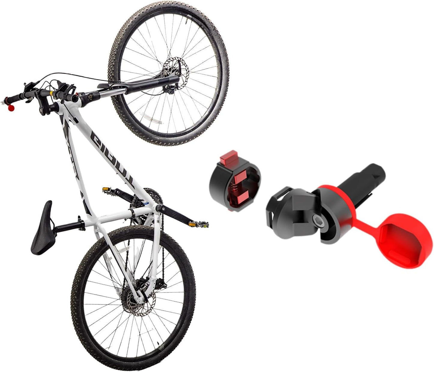 Road Bike Handlebar Wall Mount, Space-Saving & Easy Installation, Sturdy Garage Bike Storage Holds Up to 66lbs