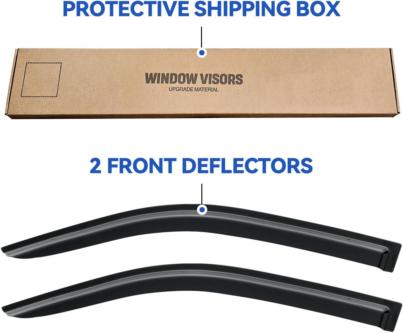 Window Visors Rain Guards for 2005-2020 Nissan Frontier King Cab, Out-Channel Window Vent Wind Deflectors Visors Shades for 05-20 Frontier Extended Cab, 2PCS