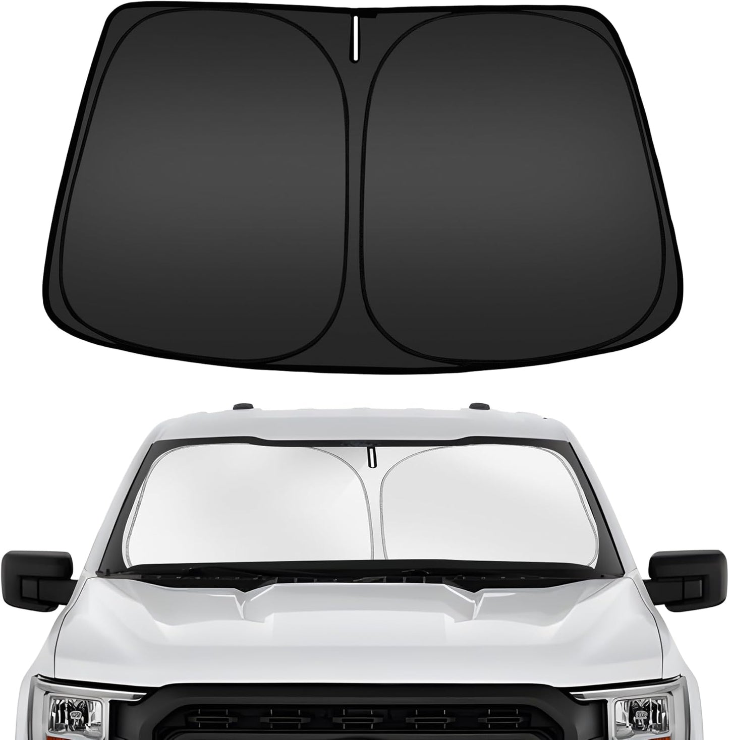 ARISMOTOR Windshield Sun Shade for Ford F-150 F150 2021-2025, Custom Fit Foldable Front Window Sunshade Sun Visor Protector, Block UV Rays Keep Your Car Cooler