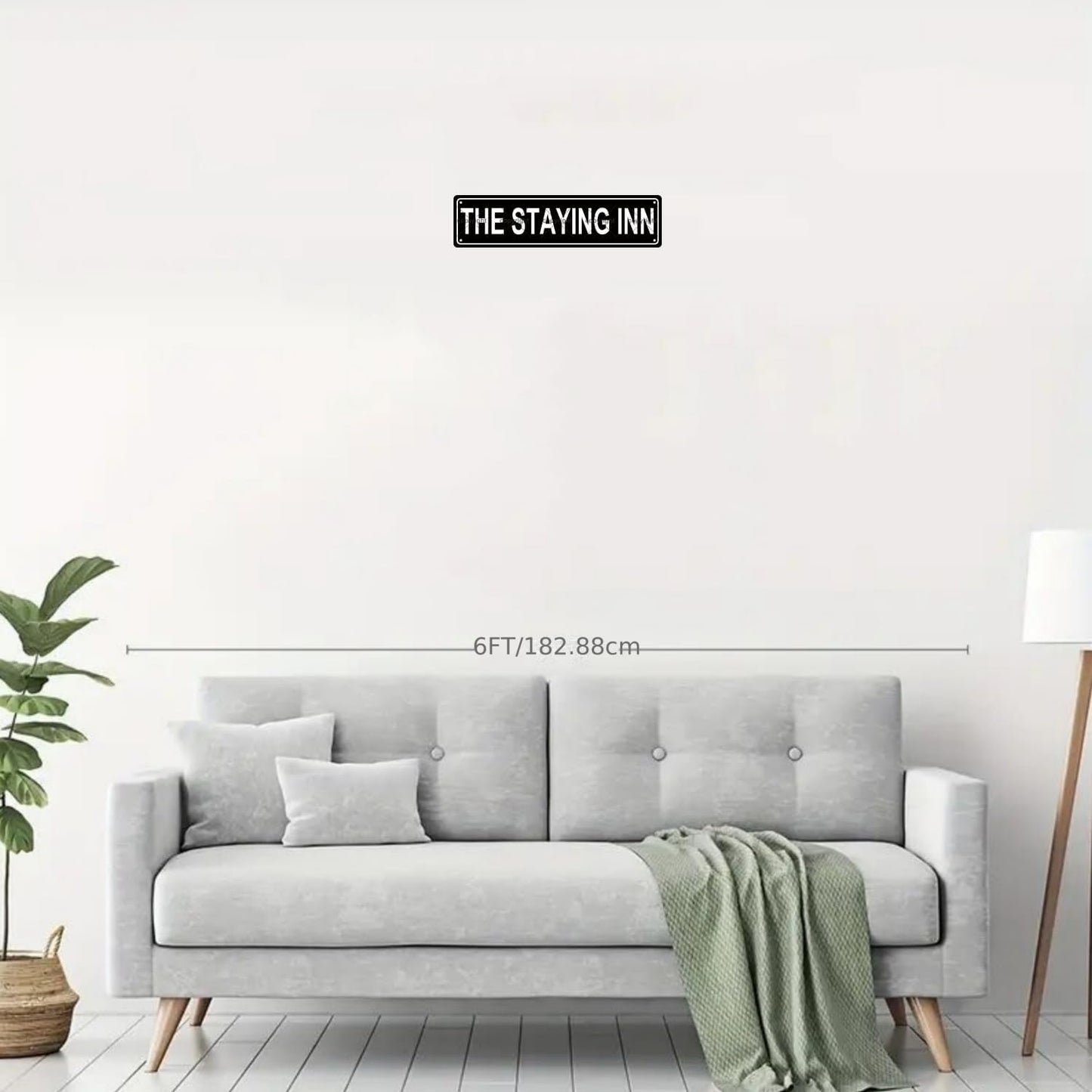 THE STAYING INN Space Metal Tin Street Sign Bar Cafe Garage Cave Home Room Wall Bathroom Farmhouse Garden Porch Patio Decor, 16 x 4 Inch