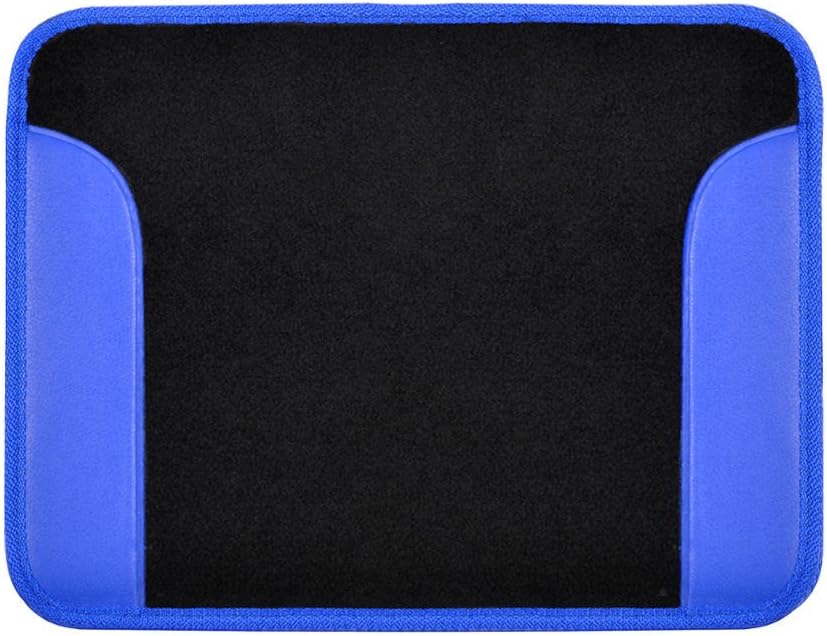 BDK carXS Fresh Two-Tone Carpet Floor Mats, Tribal Tattoo Design with Vinyl Trim for Car Sedan Truck SUV, Front & Rear Set of 4, Blue