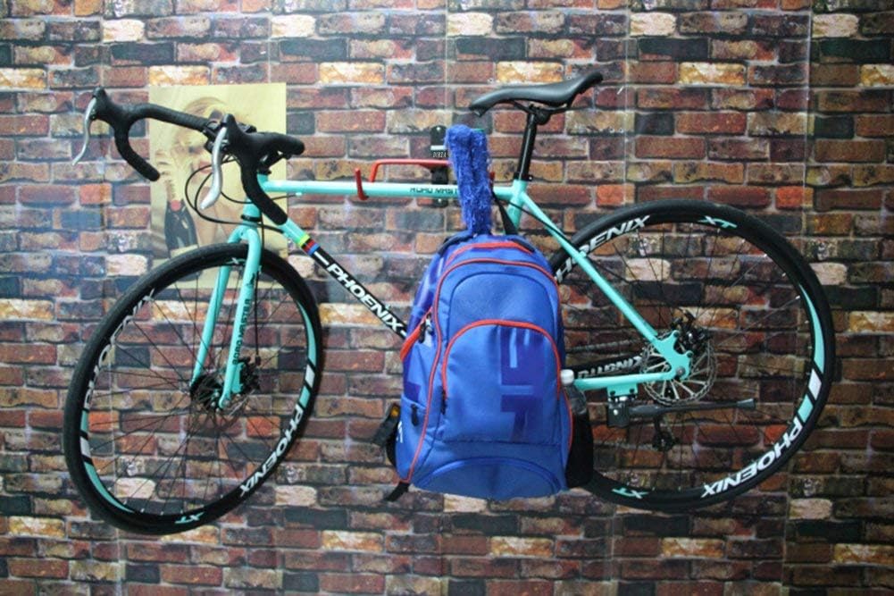 Dirza Bike Wall Mount Bike Hanger 2 Pack Foldable Bicycle Storage Horizontal Bike Rack Bike Hook for Garage Indoor Shed with Screws