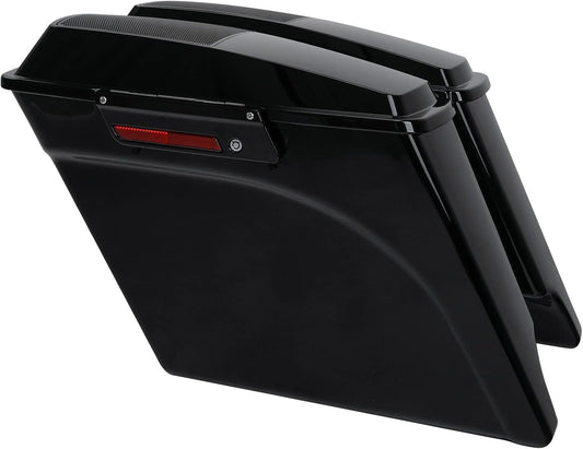 XFMT 5" Stretched Saddlebags Extended Saddle Bags W/ 6x9 Speaker Llids Black Latches For Harley Touring Road King Street Glide Road Glide Electra Glide Ultra Classic 1993-2013