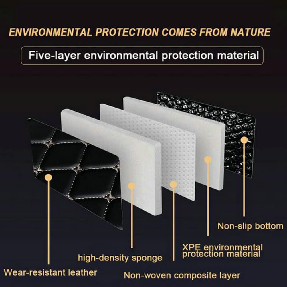 TAHALICustom Colors Car Floor Mats Black Pink for 99.9% Sedan SUV Sports， All-Weather Liners Car Floor mat，Luxury Leather Automotive Floor Mats (Beige-,3D Floor Mats)