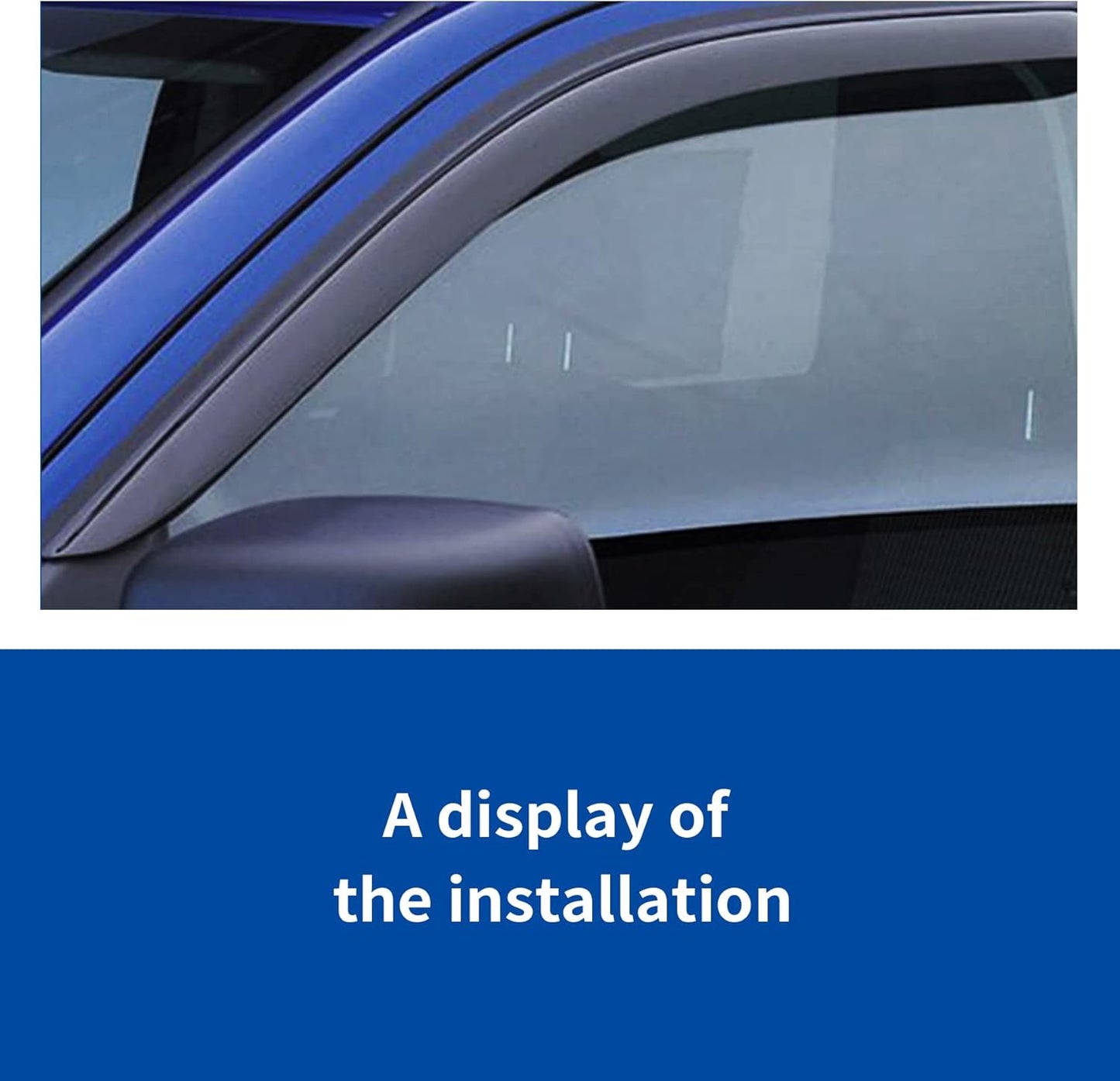 2pc 3D Sun Rain Guard Window Visor Wind Deflector Compatible with Chevy Colorado GMC Canyon Extended Cab Smoke