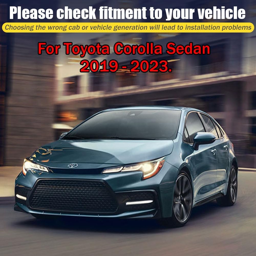 Rain Guards for Toyota Corolla Sedan 2019-2023, Tape-on Side Window Deflectors for Toyota Corolla Sedan, Window Visors for Toyota Cars, for Toyota Car Accessories, 4 pcs