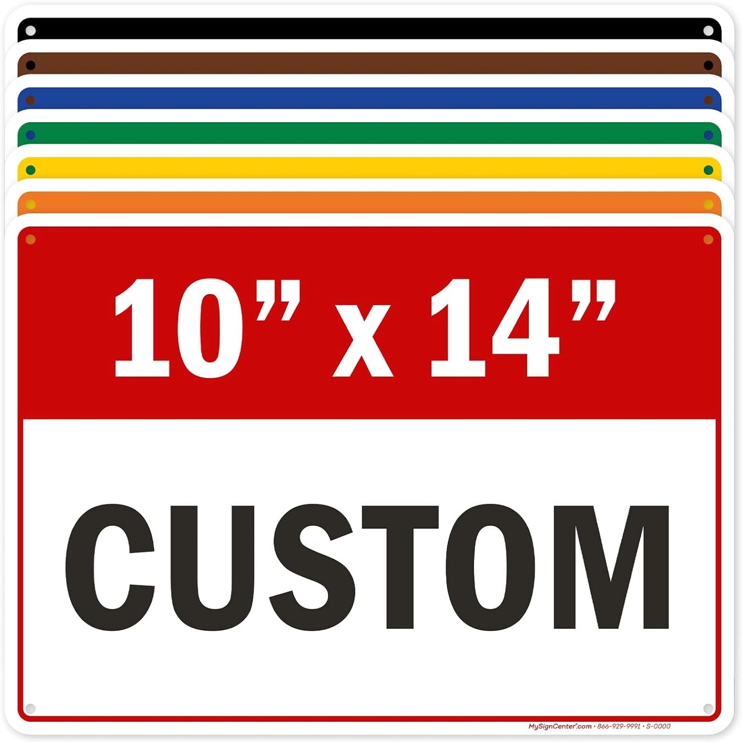 Custom Sign, Custom Sign for Business, Indoor/Outdoor use. 10x14 Inches, Rust Free .040 Aluminum, Fade Resistant, Made in USA by My Sign Center (Header)