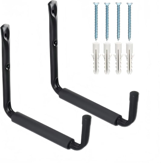 CROISSANT 2Pack Garage Storage Ladder Hook, Suitable for Kayak Hangers for Garage Wall, Heavy Duty Hooks for Hanging 50 lbs