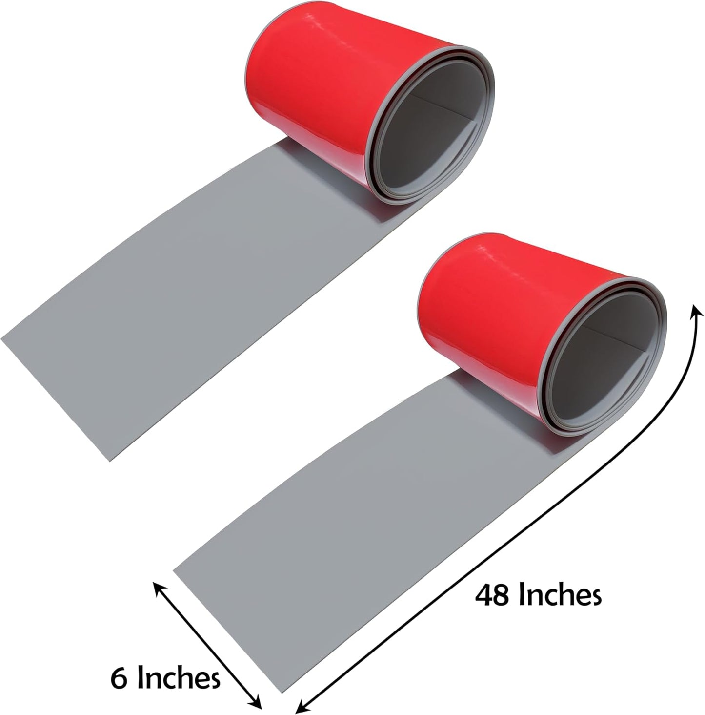 Rubber Bond Garage Wall Protectors - 6x48 Inches Strong Self-Adhesive Rubber Bumper Protectors for Garage Walls - Anti-Scratch and Waterproof Garage Wall Protector for Car Doors (Grey, 2 Pack)
