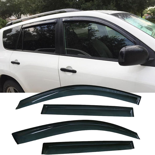 94608 Original Side Window Wind Deflector,4pc Outside Mount Style Nice Sun Rain Guards Set,Window Visor fit for 2006-2012 Toyota RAV-4