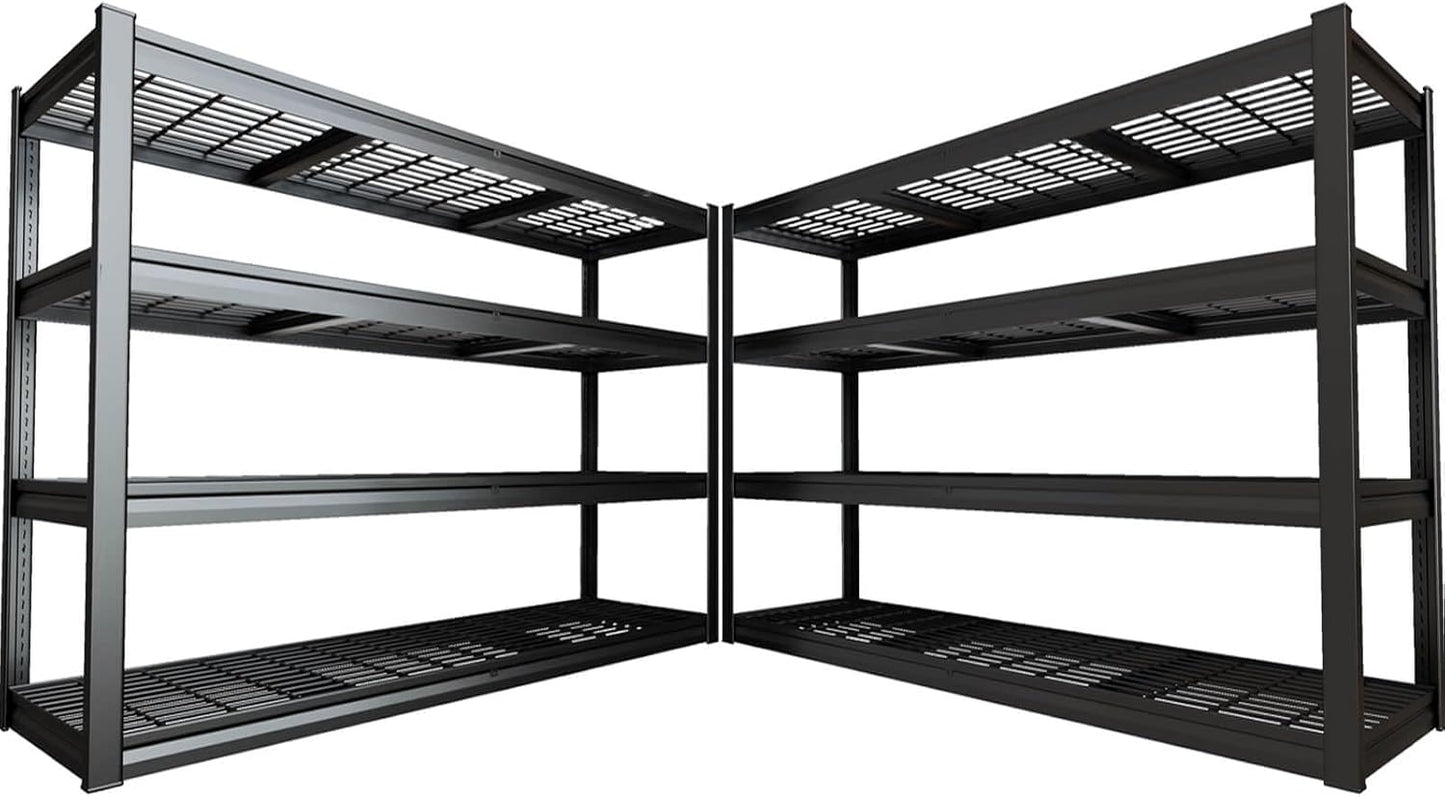 67" Wide Garage Shelving Unit, 30" D Heavy Duty Garage Storage Shelves,3500 LBS Capacity, Industrial Adjustable Shelves for Basement Warehouse, 2 Pack