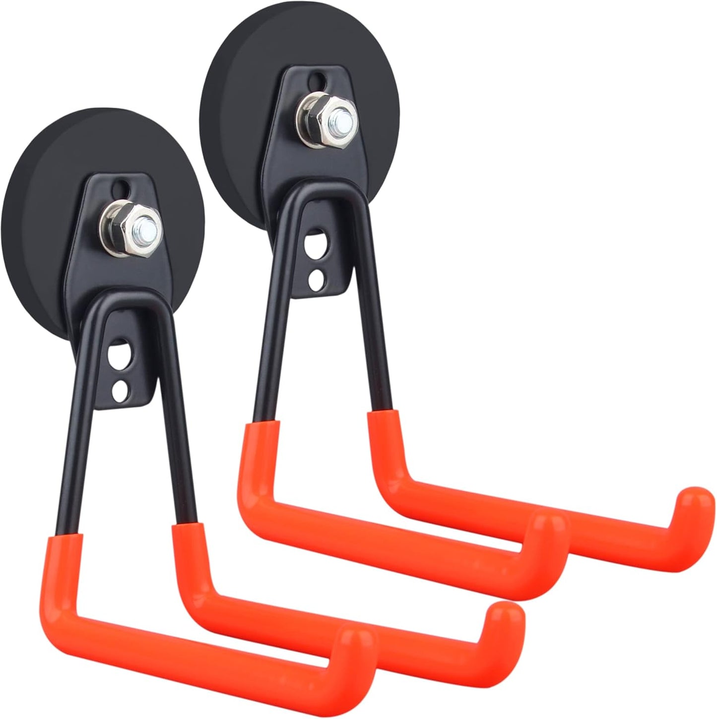 MUTUACTOR Magnetic Hooks,2PCS Storage Magnetic Hooks Heavy Duty Anti-Slide Garage Hanger Magnetic Mounting,Garage Organization for Power Drill,Garden Tools,Hose,Tool Chest,Steel Pegboard,Workshop