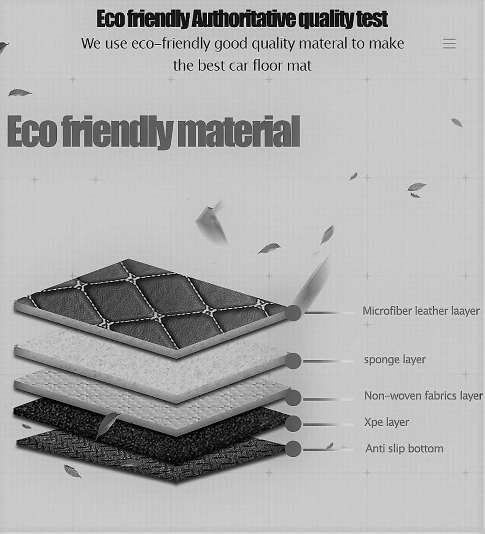 Custom Car Floor Mat Compatible with BMW Mercedes-Benz Toyota Cadillac Lexus Honda Infiniti Nissan Hyundai Kia Audi All Models Cars Sedans SUVs Automotive Mats (Black Beige)