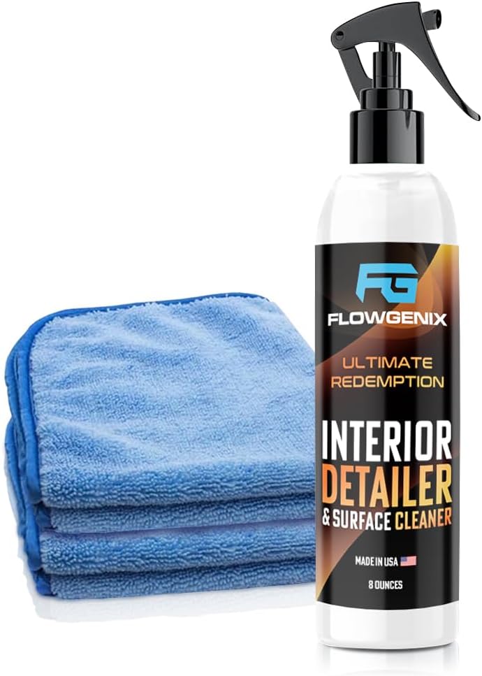 Interior Car Cleaner and Protectant Spray - Interior Detailer and Restoration for Seats, Upholstery, Dashboard, Vinyl, Trim & more - Automotive Detailing Spray for Cars, Motorcycle, RV