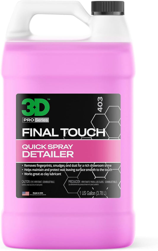 3D Final Touch Quick Detail Spray - Easy Spray On, Wipe Off Showroom Shine 1 Gallon