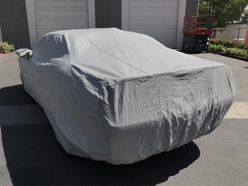 CarsCover Custom Fits for Dodge Challenger Car Cover 5 Layer Ultrashield Gray Covers (R/T, SRT, T/A, SXT, Hellcat)
