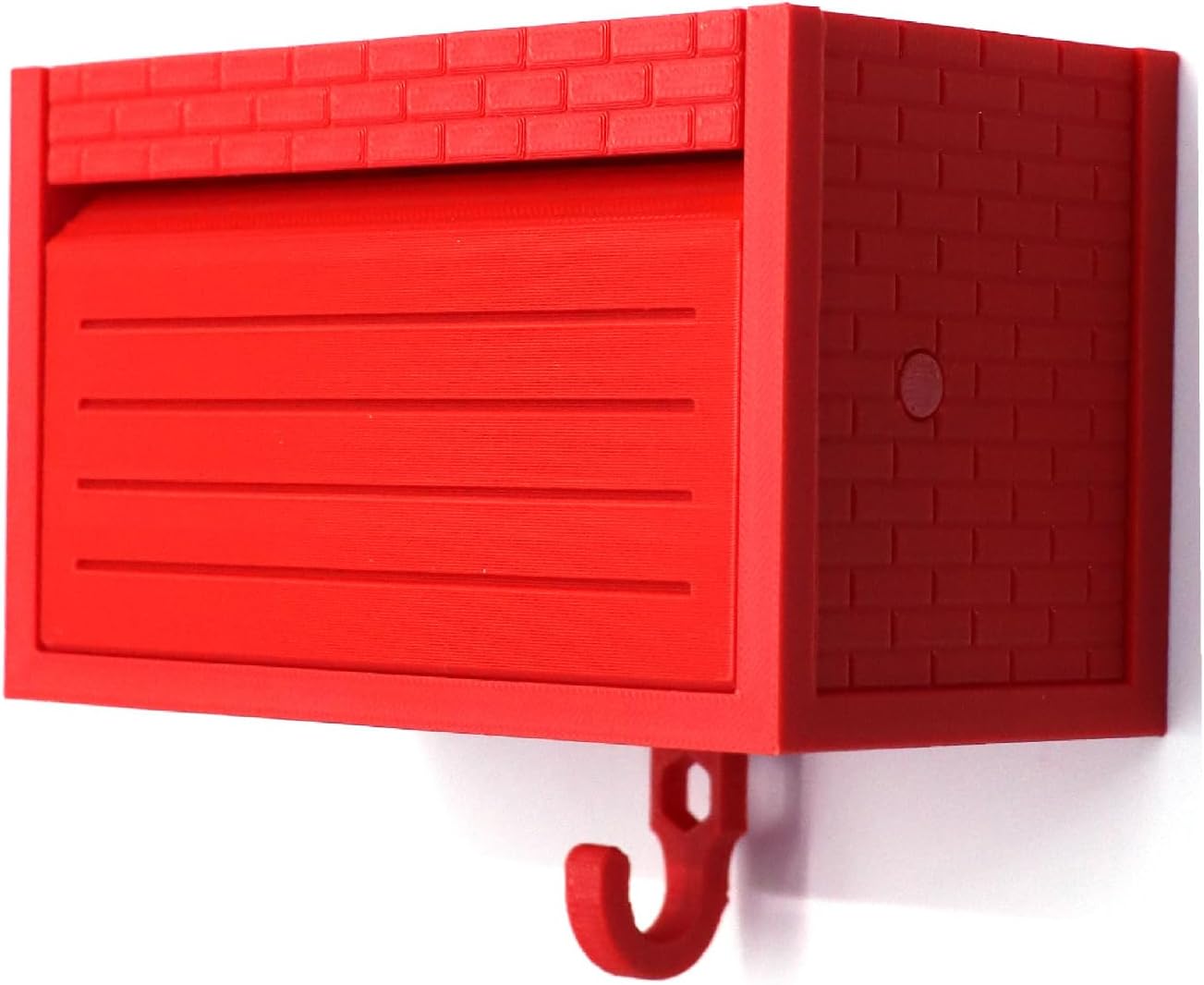 Wall-Mounted Car Display Key Holder, Decorative Garage Model Design, Multiple Colors（No Car） (Brick-Red（No Car）)