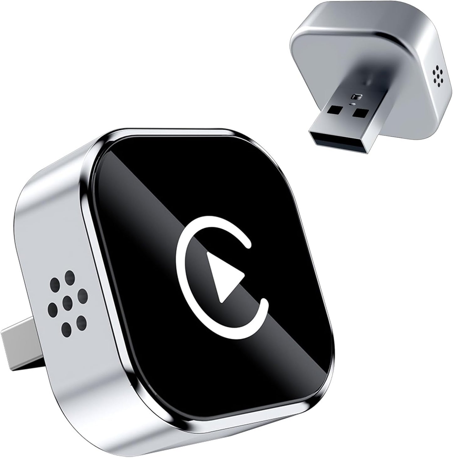 Wireless CarPlay Adapter for iPhone, 2025 Upgrade Convert Wired to Wireless Car Play Dongle, Mini Size USB Design for Apple CarPlay Adapter, USB-A/Type-C, No Delay, Plug and Play & Stable Control