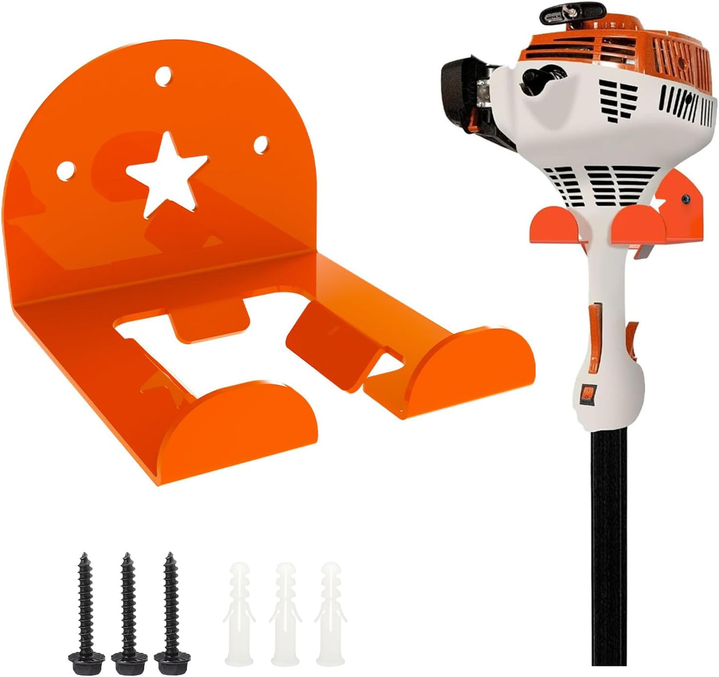 MusixiA Garage Organizer Trimmer Rack,1 Pack Heavy Duty Weed Eater Hanger,Trimmer Hanger for Grass Trimmer, Hedge Trimmer Trimmer Power Tool Organizer Wall Mount