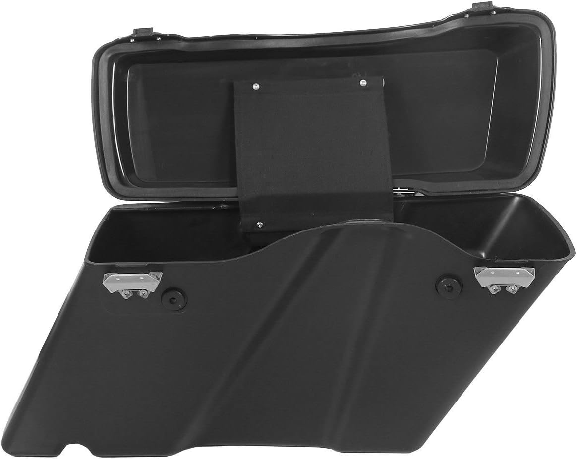XFMT Hard Saddlebags Saddle Bag & Conversion Brackets For Harley Softail FatBoy 86-13