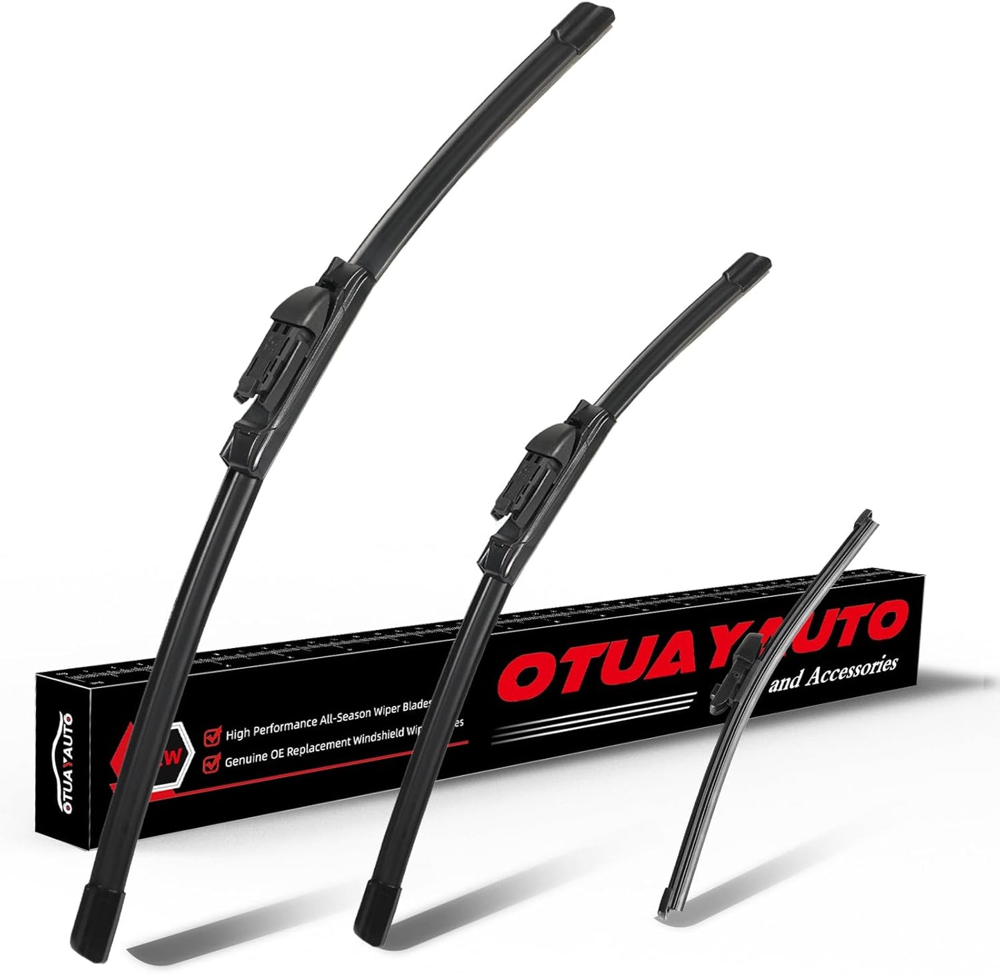 OTUAYAUTO Windshield Wiper Blades - Replacement for Volkswagen VW ID.4 2021-2024, Front and Rear Wipers Set, Top Lock - 28"+18"+11" (Pack of 3)