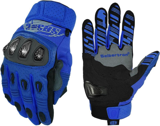 Seibertron SPS Series Touchscreen Motorcycle Motocross BMX ATV MTB Bicycle Cycling Full or Half Finger Gloves Adult and Youth