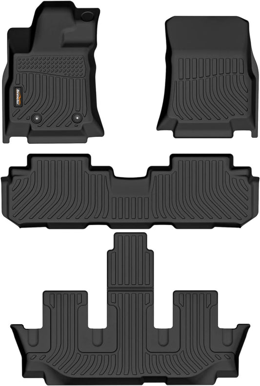 Binmotor-Floor Mats for Subaru Ascent 2019-2025 7/8 Passenger,All Weather Car Floor Mat Rubber Liners for Subaru Ascent Accessories