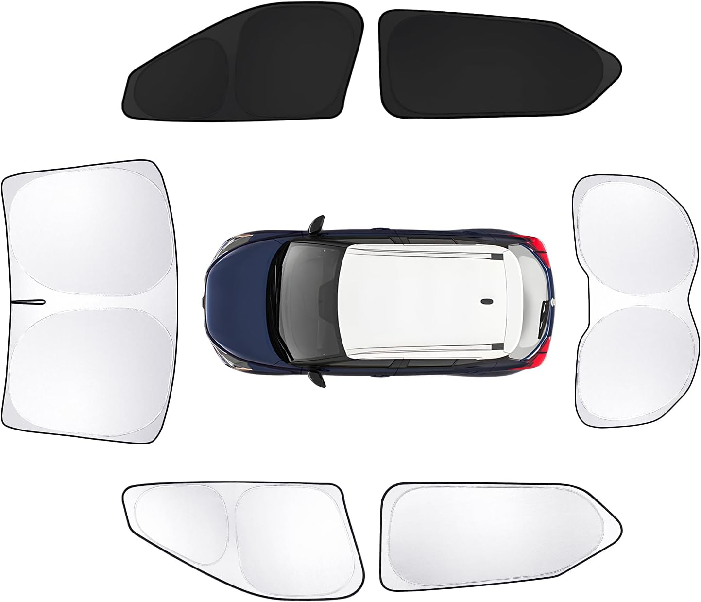 6pcs Car Window Shades for Nissan Kicks 2018-2024 Accessories,Windshield Side Rear Full Sunshade,Sun Visor UV Blocking, Privacy Protection and Blackout for Camping Outdoor