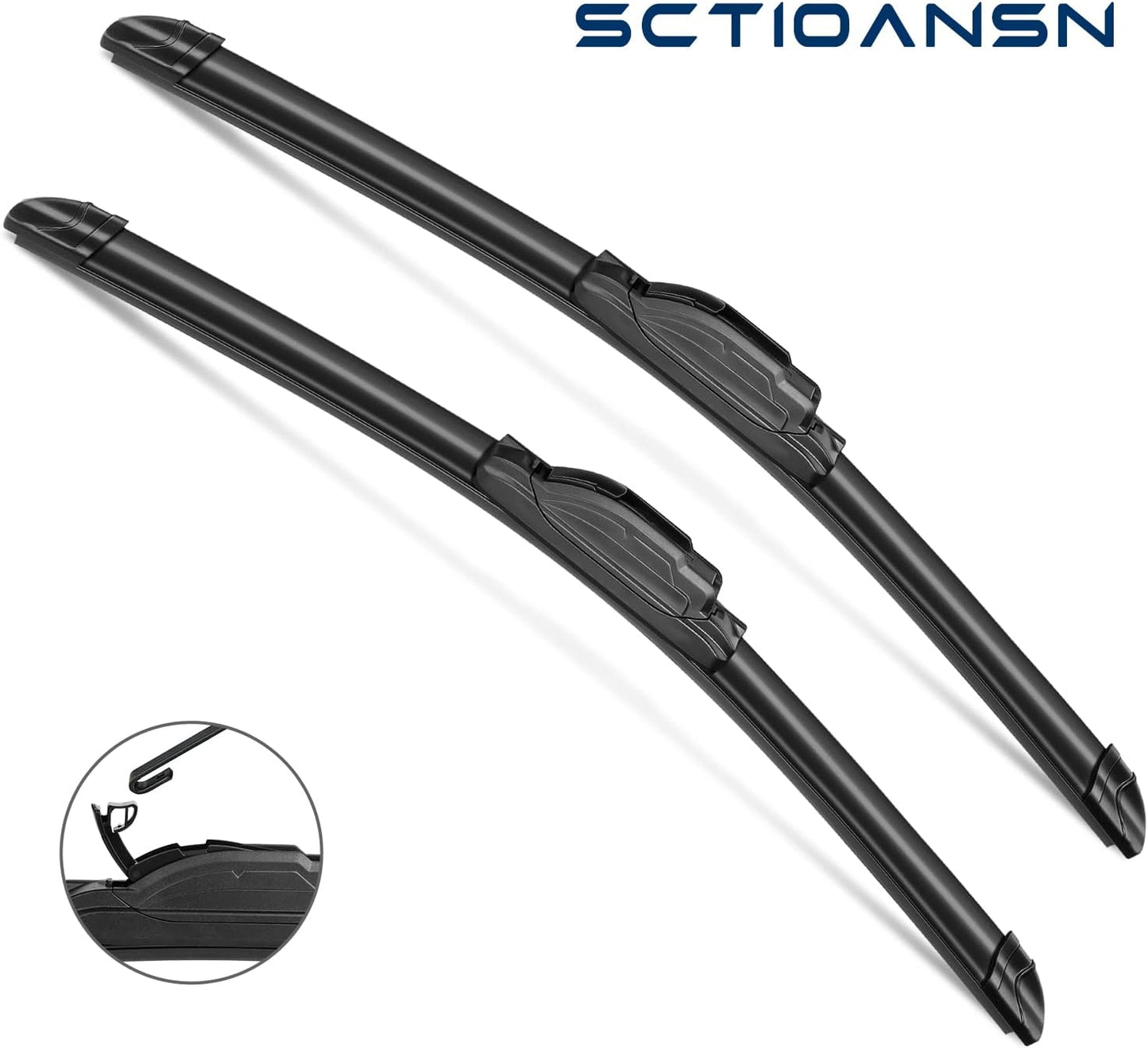 3Pcs Windshield Wiper Blades for Kia Sportage 2005 2006 2007 2008 2009 2010, Hyundai Tucson 2005-2009 Original Equipment Automotive Replacement Windshield Wiper Blades - 24"/16"/12" (Pack of 3)