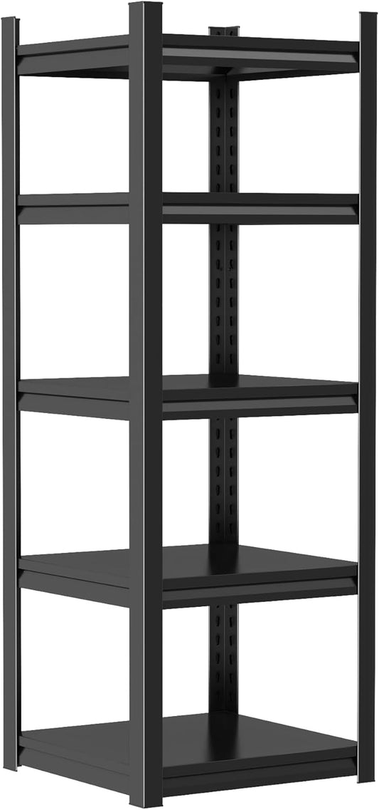 Metal Garage Shelving Unit, Heavy Duty 5-Tier Adjustable Storage Rack, Steel Shelving,2000 lbs Capacity, Industrial Shelves for Heavy Tools and Equipment (5-Tier 63" H x16 W x 16" D)