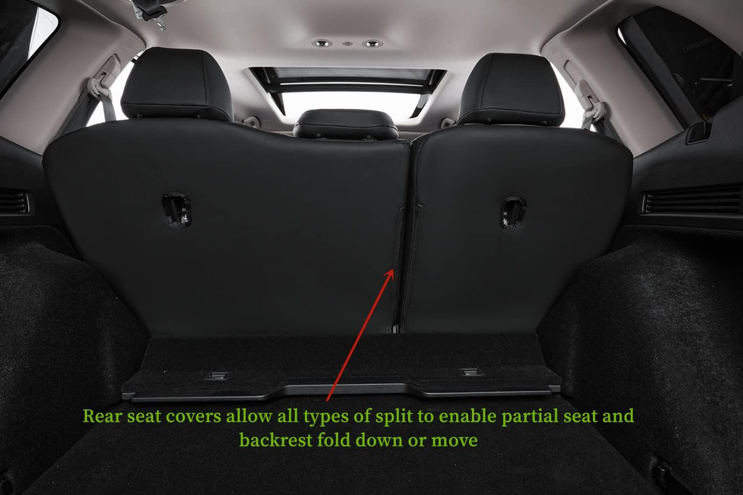 coverdream CRV Seat Covers Custom Fit for 2017-2021 2022 Honda CRV LX,EX,SE,EX-L,Touring,Hybrid,Full Coverage Waterproof Leather Car Seat Protector(Full Set,Black/Gray)