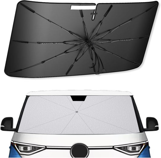 SXCY for 2023-2025 VW ID.Buzz Windshield Umbrella Sunshade [Easier Foldable] for 2025 VW ID.Buzz Accessories 2025 ID.Buzz Sunshade Umbrella for 2025 ID.Buzz Windshield Sun Shade Umbrella Protect