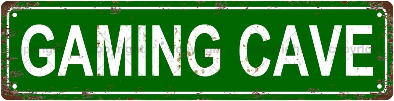 GAMING CAVE Space Vintage Metal Tin Sign, Street Sign, Home Decor, Room Decor, Wall Decor, Bathroom Decor, Bar Decor, Cafe Decor, Garage Decor, 16 x 4 Inch