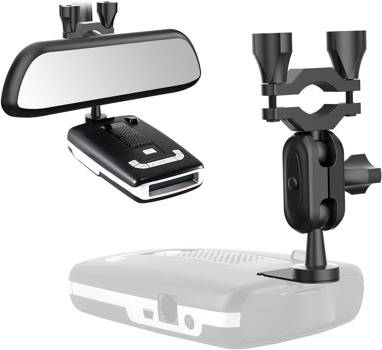 Radar Detector Mount,Rearview Mirror Stem Radar Detector Mount,for Escort Max,Max2,MAX360 Radar (Not Compatible with MAX360C & MAX3,Not Suitable to Radar Mount with Magnetic Connection)