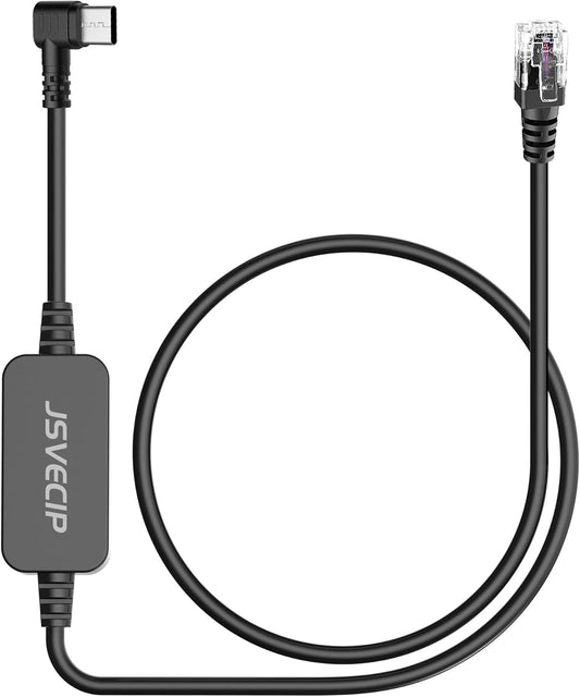 Radar Detector Cable, Type C to RJ11 Plug Cable,for Escort Radenso XP Uniden Beltronics Cobr Whistler Radar Detector,Replacement Power Cable for Radar Detectors