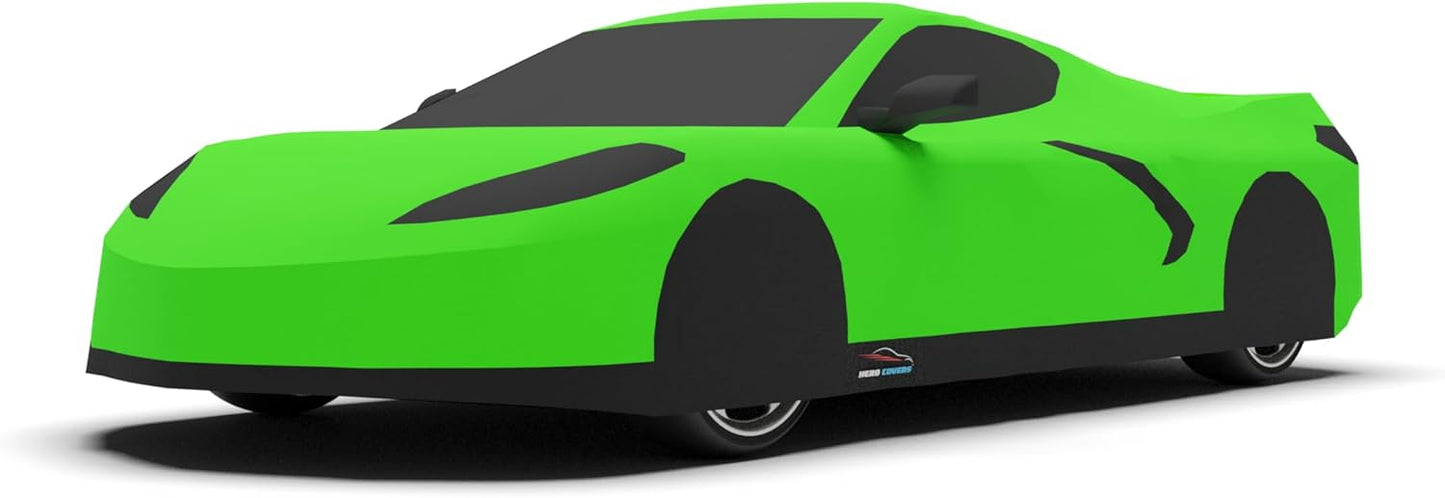 C8 Car Cover Fit for Corvette C8 Indoor and Outdoor Protection (Green)