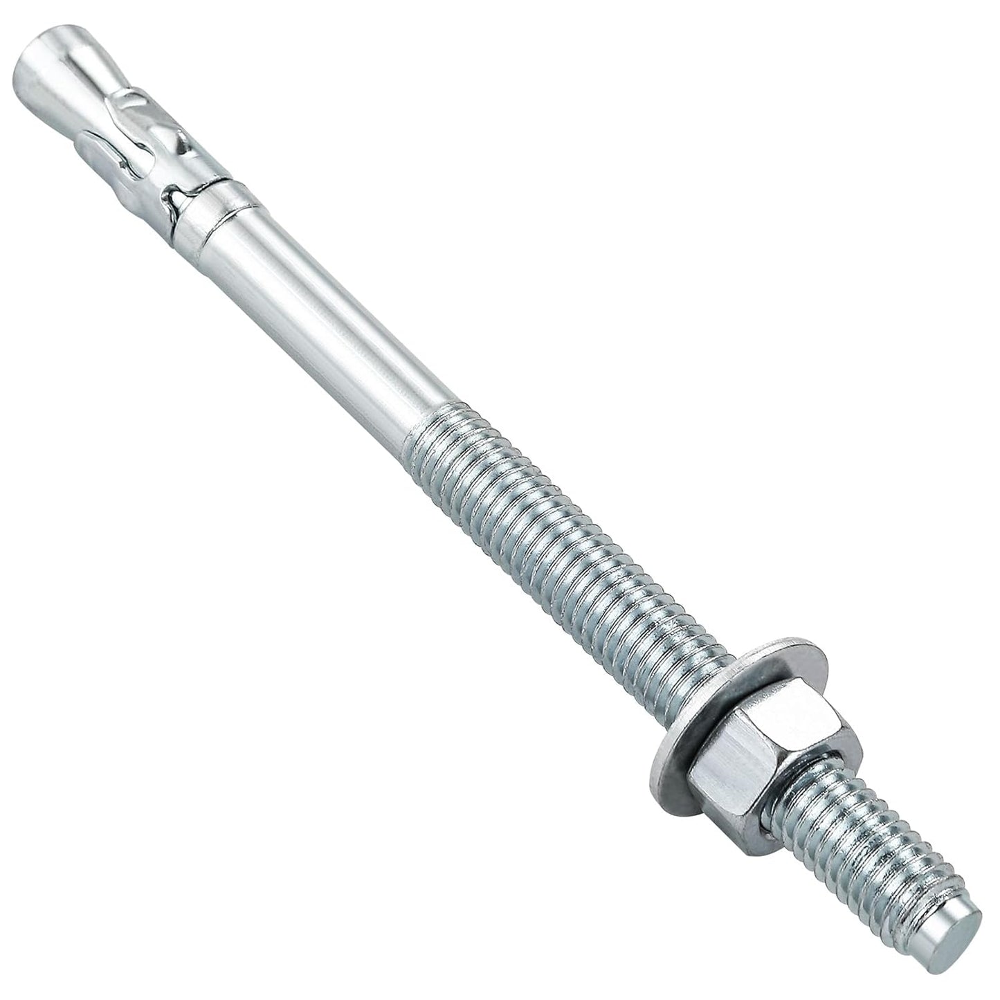 3/4x6-1/4" 10Pcs Inch Standard Fasteners for Heavy-Duty Zinc Wedge Anchors for Cement and Concrete