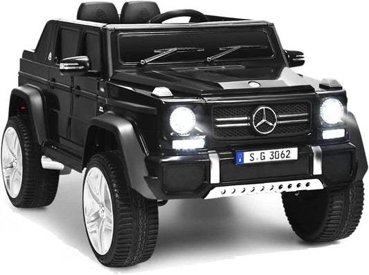 HONEY JOY Ride On Truck, Licensed Mercedes-Benz Maybach G650 Battery Powered Ride On Toys Car w/Remote Control, LED Lights, Music, Slow Start, 12V Electric Cars for Kids, Gift for Boys Girls (Black)