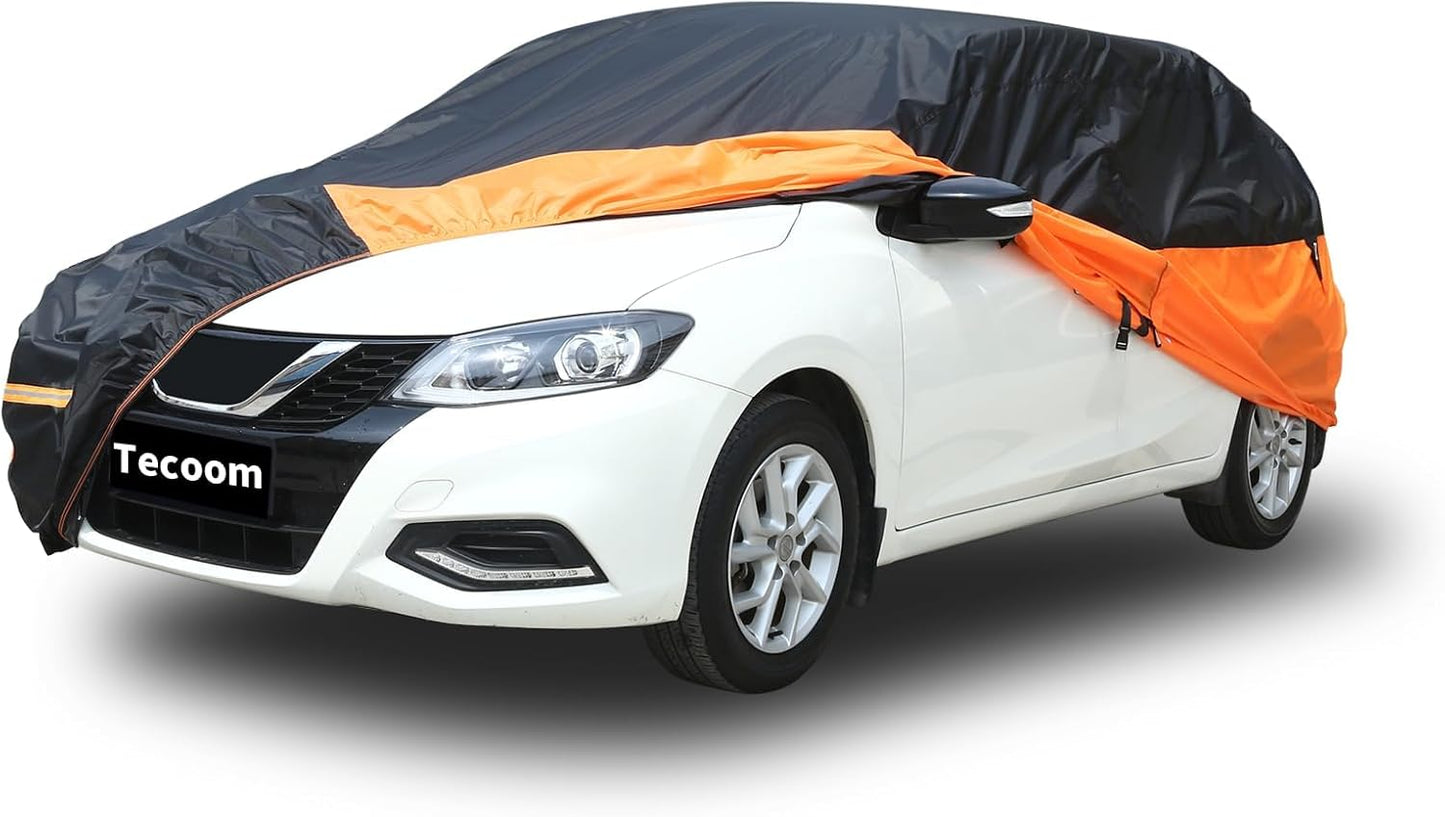 Car Cover Waterproof All Weather for Automobiles, Snowproof UV Protection Windproof Outdoor Full car Cover for All Weather Indoor Outdoor，Universal Fit for Sedan (Length 160-210 inches)