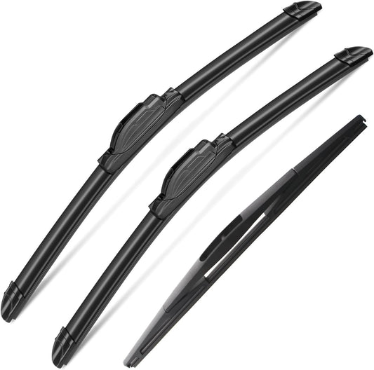 3 Wipers Set for Mitsubishi Outlander Sport 2011-2022, Windshield Wiper Blades Original Equipment Replacement Front and Rear- 24"/21"/10B" (Pack of 3) J- HOOK