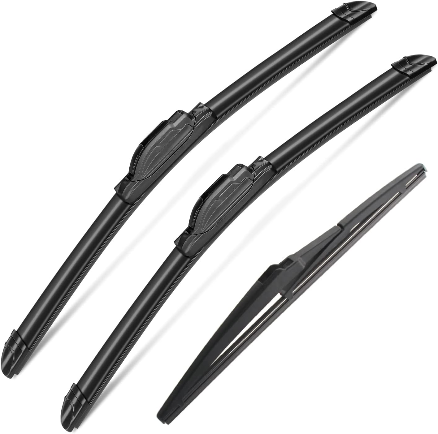 3 Windshield Wipers Set for TOYOTA RAV4 2006 2007 2008 2009 2010 2011 2012, Windshield Wiper Blades Original Equipment Replacement Front and Rear- 24"/17"/12A" (Pack of 3) J- HOOK