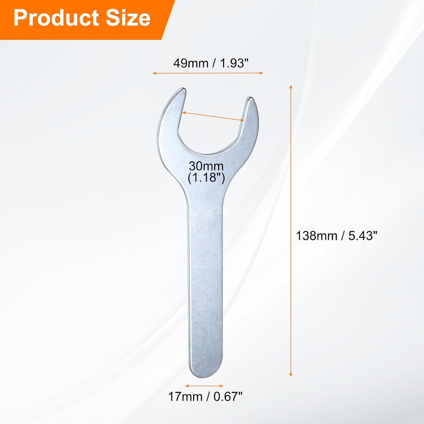 HARFINGTON 10pcs Small Open End Wrench 30x138x2.2mm Metric U-Shaped Single Open Ended Spanner Super Thin Flat Head Galvanizing Wrench for Automotive Repair Furniture Assembly