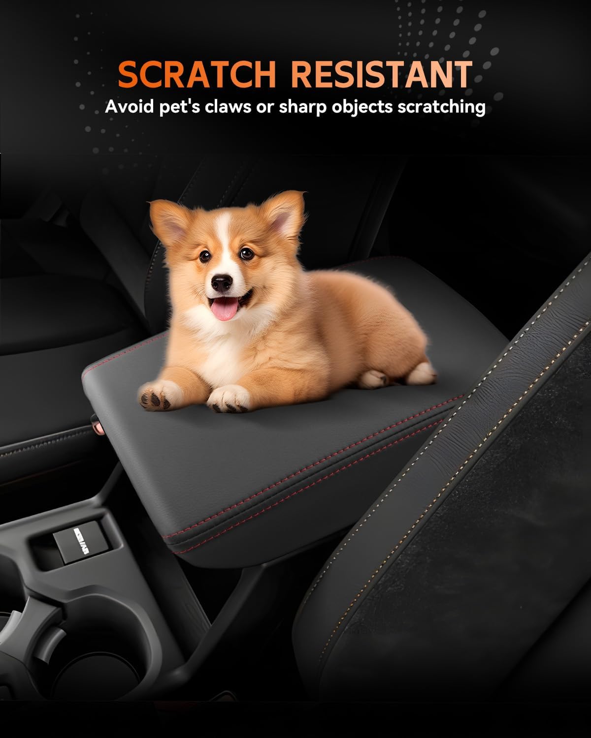 CDEFG for Subaru Forester 2025 Center Console Cover Armrest Box Cover for Forester (Premium, Sport, Limited, Touring Trims) 2025 Accessories Console Arm Rest Protector Red Line