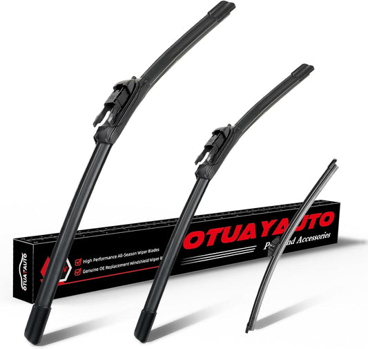 OTUAYAUTO Premium Windshield Wiper Blades - Replacement for Ford Escape 2020-2023 - Precision Fit, All-Weather Performance, Front and Rear Wiper Blades, Pinch Tab - 24"+20"+11" (Pack of 3)