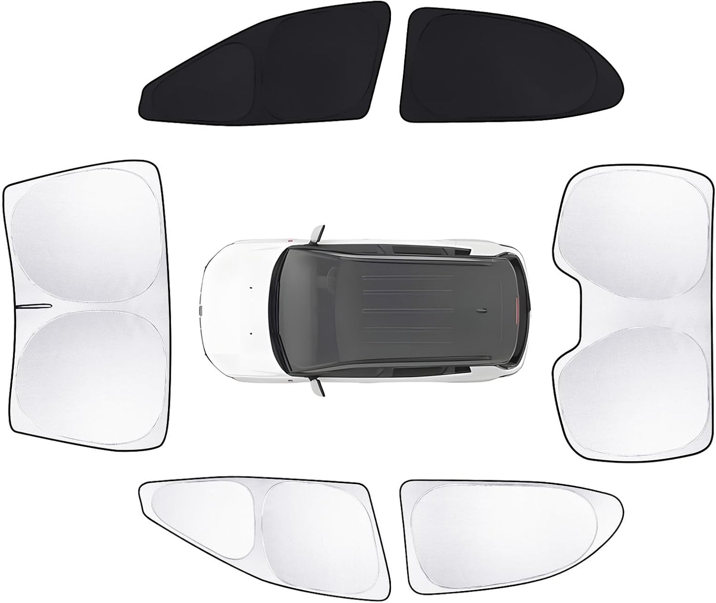 6pcs Car Window Shades for Toyota Camry 2018-2024 Accessories,Windshield Side Rear Full Sunshade,Sun Visor UV Blocking, Privacy Protection and Blackout for Camping Outdoor