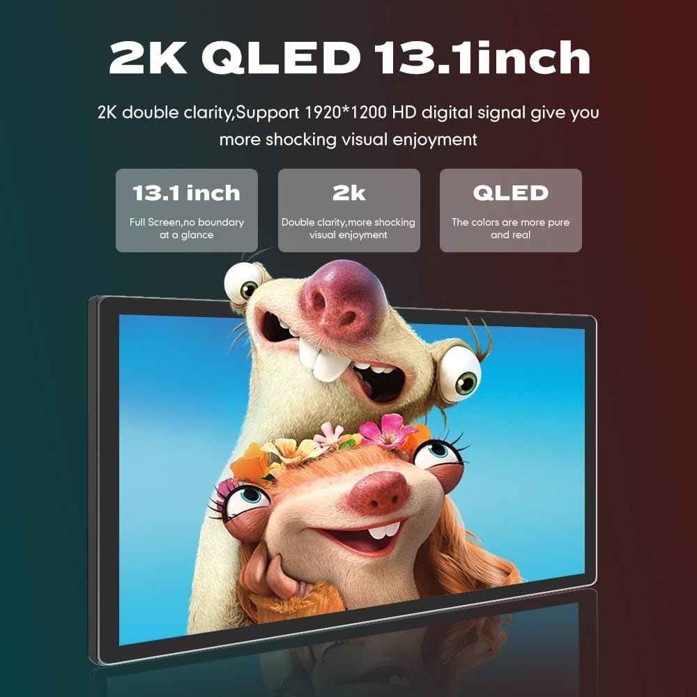 Kunfine Car CarPlay Android Auto Navigation Stereo GPS Radio Reverse Camera Display 13.1" QLED Touchscreen Headunit Tablet Pad Media Player For Peugeot 301 13-22 if Applicable Octa Core 6G+128G Silver