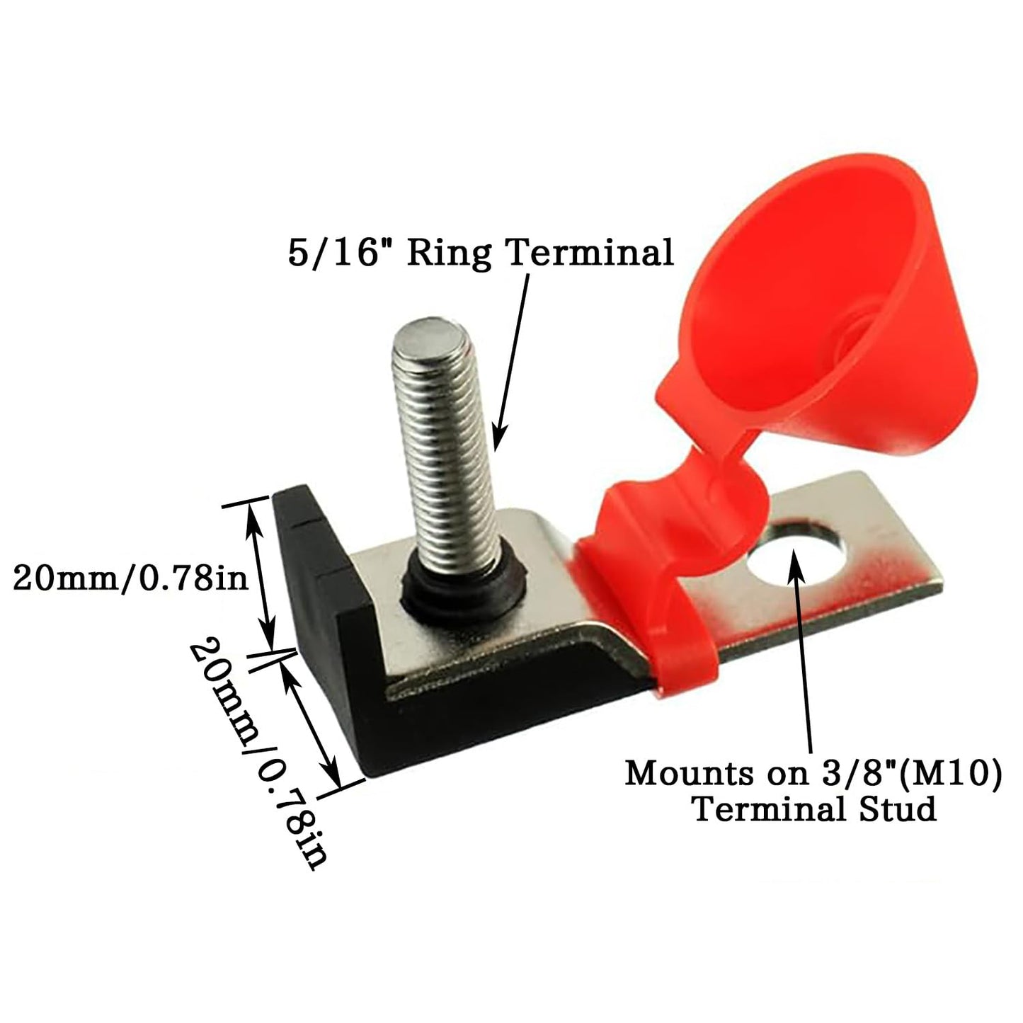 MRBF Terminal Fuse Block 200 AMP Marine Rated Battery Fuse 58V DC Max IP66 Waterproof Fuse Holder 200A