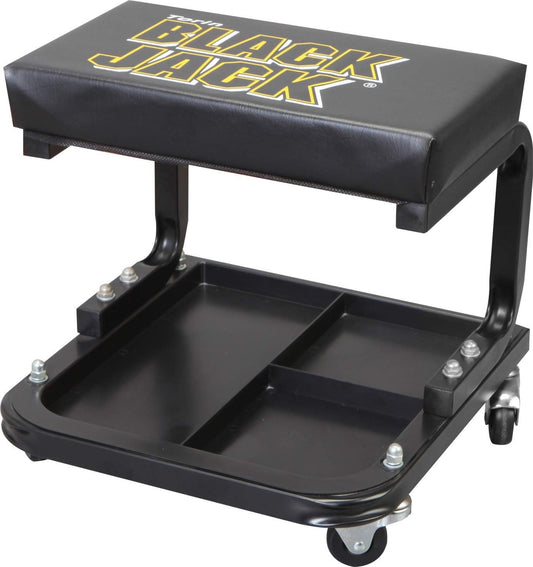 Torin Rolling Creeper Seat,Black, Large,Padded Mechanic Stool with Tool Tray Storage, Garage/Shop Seat