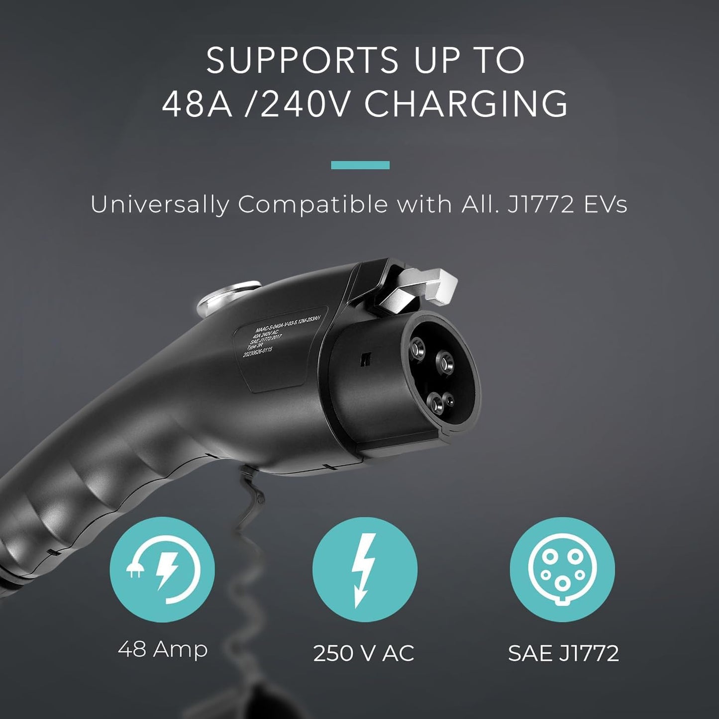 Lectron Electric Vehicle Charging Station (WiFi) 48 Amp with App Control - Powerful Level 2 EV Charger (240V) with NEMA 14-50 Plug/Hardwired - V-Box Pro Compatible with All J1772 EVs